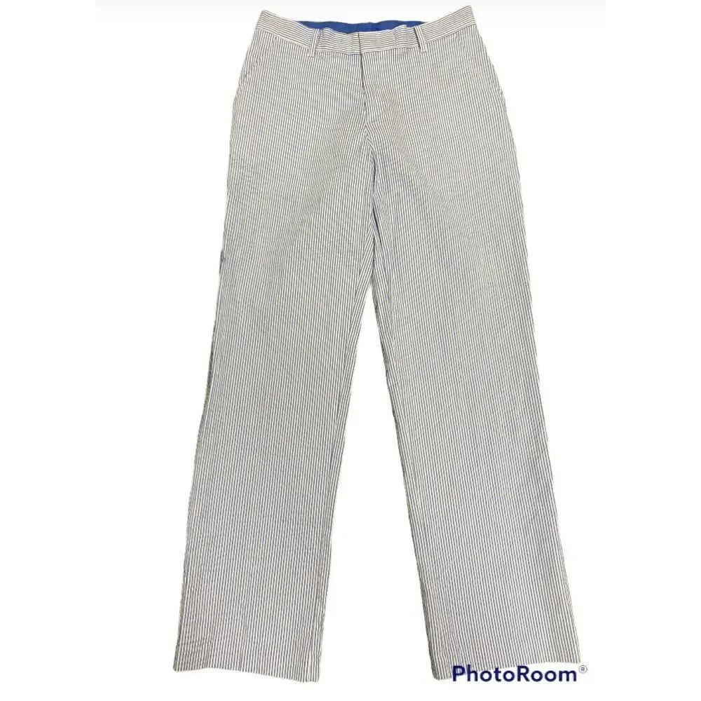 Izod Blue Seersucker Pants Boys Size 18 NWOT